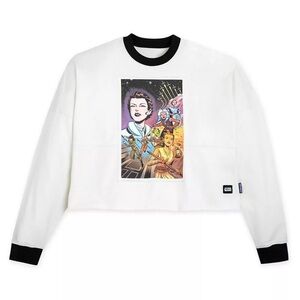 NWT Disney Spirit Jersey Cropped Graphic Top